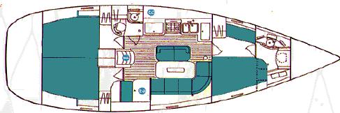 Plan der Oceanis 400